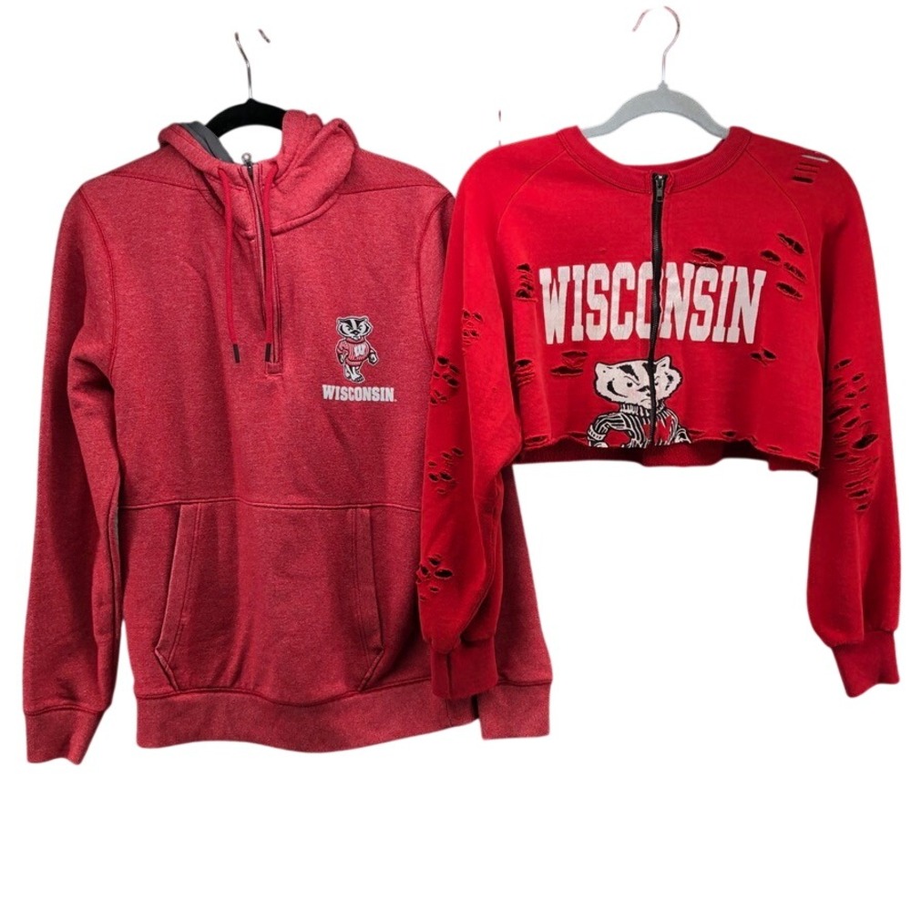 Under Armour Furst of a Kind Wisconsin Badgers Sweatshirts Womens S Red Bundle